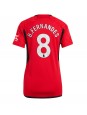 Manchester United Bruno Fernandes #8 Kotipaita Naisten 2023-24 Lyhythihainen